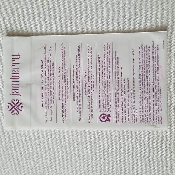 2 Sheets Jamberry Take a Bite Outta Lyme Disease Awareness Vinyl Nail Wraps - Picture 8 of 8